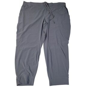 Eddie Bauer Womens 2XL Gray Polyester Spandex Drawstring Jogger Pants